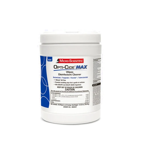 Micro-Scientific - M60034 Wipes Disinfectant Cleaner 160 Wipes Professional Disposables Surface Disinfectant Cleaning Wipes Opti Cide Max