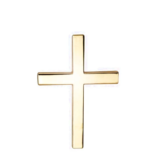 Generic Cross Metal Car 3D Sticker Cross Emblem for Car Motorcycle Scratched Decorative Car Logo Side Tail Logo (Gold)