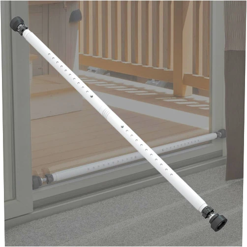 CONQULITY Sliding Door Security Bar, 16.5-51 inch Adjustable Locking Window Safety Bar with Rubber Tips, Perfect Choice for Home Safety