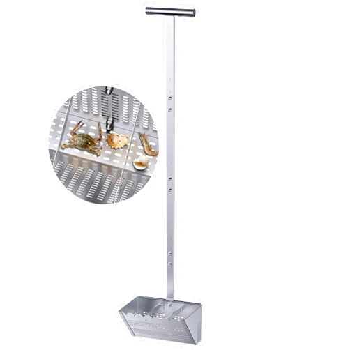 MUSVOH Sand Rake 47.5''，Beach Sand Rake Aluminium Alloy, Sand Flea Rake for Beach,and Wide Trapezoidal Basket