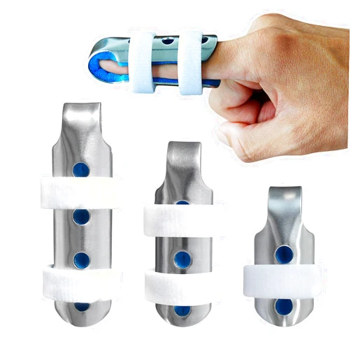 Medresq Flexible Portable Aluminum Finger Splint Set，Aluminum Finger Splint Adjustable, for Sprained Swollen Fingers Straightening Arthritis Pain Relief