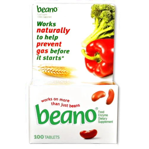 Beano Food Enzyme Dietary Supplement Tablets, 100-Count Bottles by Beano