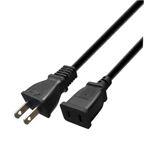 Toptekits (5ft/1.5m) USA Outlet Saver Power Extension Cord Cable 125V 10A 2-Prong 2 Outlets for NEMA 5-15P to NEMA 5-15R
