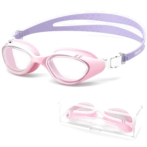VegoVia Adult Swim Goggles for Men Women Swimming Goggles Pool Anti-Fog/UV Water Swim Glasses Goggle with Case