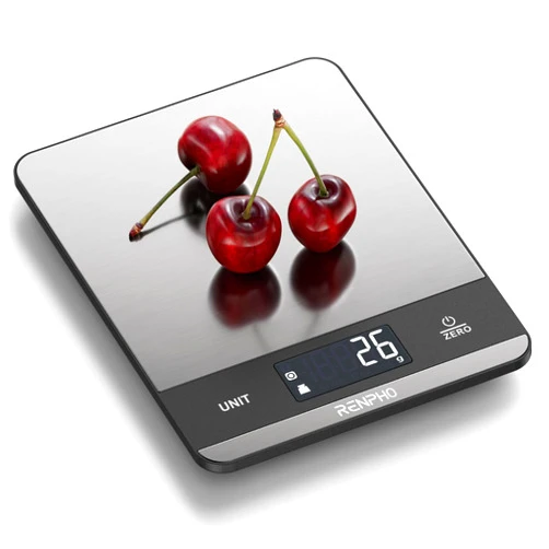 RENPHO Food Scale, RENPHO Kitchen Scale 11lb, Baking Scale with 7 Units, Kitchen Scales Digital Weight Grams and Ounces, Cooking Scale for Weight Loss, Stainless Steel, Calibra 2
