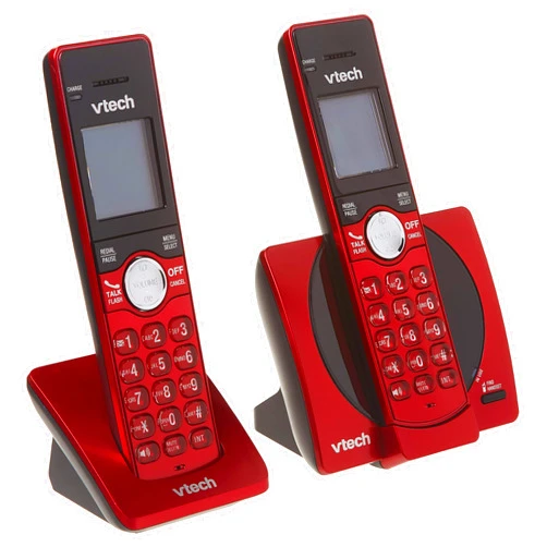 VTech CS6919-26 DECT 6.0 Cordless Phone with 2 Full Duplex Handsets - Red
