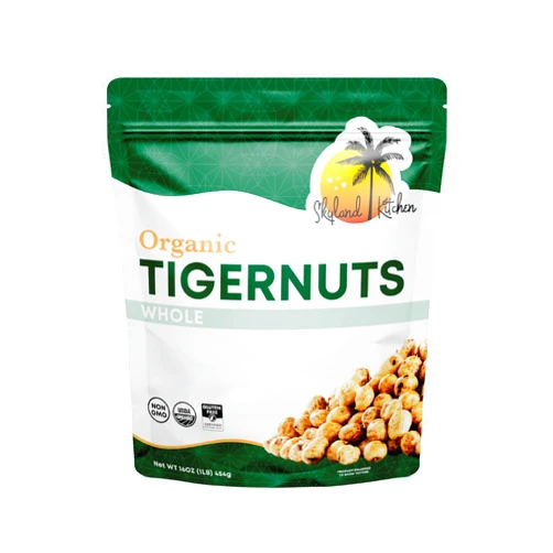 Skyland Kitchen Whole Organic Tigernuts, 16oz Bag, Gluten-Free, Raw Snack. Edible tubers, free of all allergens.