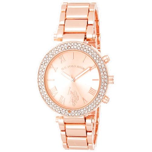 Accutime U.S. Polo Assn. Women's Quartz Rose Gold-Toned Dress Watch (Model: USC40170)