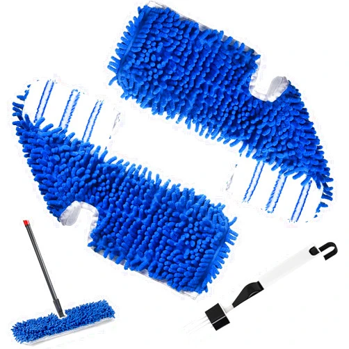 LDSINC Microfiber Flip Mop Refill, Compatible with O-Cedar Flip Mop Dual-Action Microfiber Flip Mop, 2 Pack Replacement Mop Heads for Dry/Wet Use, Machine Washable Double Sided All Surface Cleaning