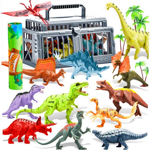 JOYIN Dinosaur Toys with Activity Play Mat & Storage Cage, 19 PCS Realistic Dinosaur Figures & Trees for Toddlers Kids Ages 3-5, Ideal for Boys and Girls Gift