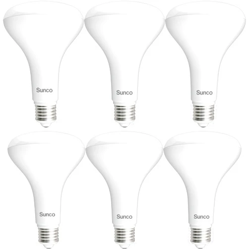 Sunco Lighting Sunco BR30 LED Bulbs 1600 Lumens, Indoor Flood Lights 16W Equivalent 100W 6000K Daylight Deluxe, E26 Base, Interior Dimmable Recessed Can Light Bulbs - UL Listed 6 Pack.