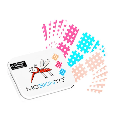 Moskinto The Original Mosquito Itch Relief Patches for Kids & Adults, Bug Bite Patches Soothe Swelling & Itching, Anti Itch Bug Bite Relief, Suction Tool Alternative, Family Pack, 42 Count