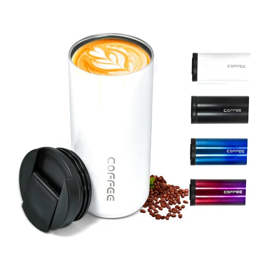 Icesip Insulated Coffee Mug 14oz,Travel Coffee Tumbler,Vacuum Insulated Coffee Mug with Leak Proof Screw Lid Coffee Cup for Men and Women for Hot & Cold Drinks