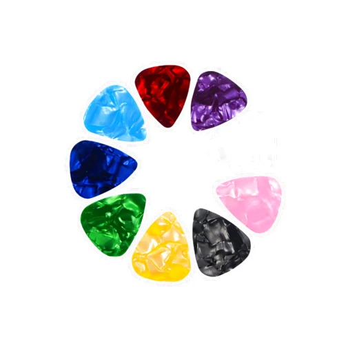 HANXOZU 60 PCS Guitar Picks, 6 Different Thickness Abstract Art Colorful Celluloid Guitar Pick Plectrums For Bass, Electric, Acoustic Guitars Includes 0.5mm, 0.58mm, 0.75mm,0.84mm,1.0mm,1.2mm(Color Random)
