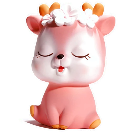 BCIULASL Piggy Bank Girls, Cute Deer Money Bank, Unbreakable Plastic Coin Bank, Pink Piggy Banks Saving Money Box Home Room Decoration Birthday for Kids Adults