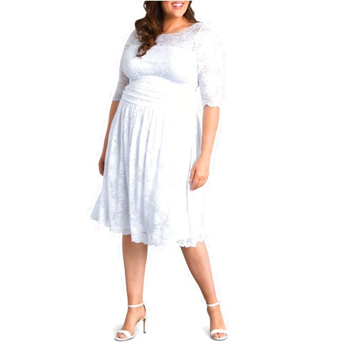Kiyonna Women's Plus Size Aurora Lace Wedding Dress