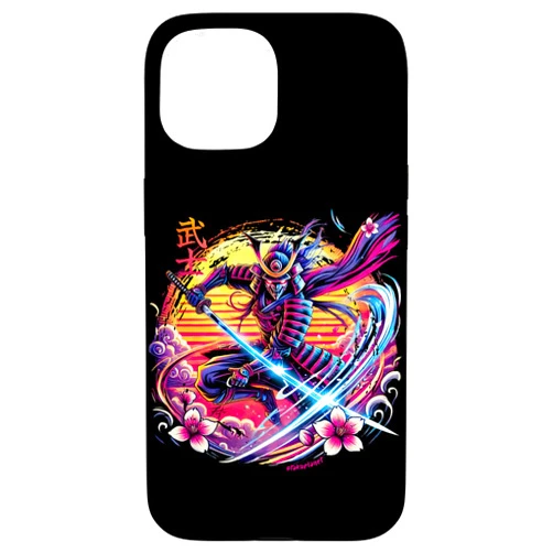 The Ghost Samurai Sword Eternal Samurai in Futuristic Japanese Cyberpunk Samurai Case for iPhone 15