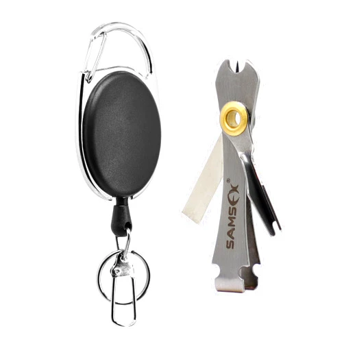SAMSFX Fishing Quick Knot Tying Tool, Fly Fshing Line Cutter, Fishing Tippet Clippers with Retractors