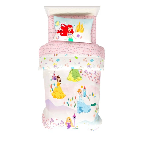 Franco Disney Princess Kids Bedding Super Soft & Cozy Comforter and Sheet Set, Twin, (100% Official Licensed Product)