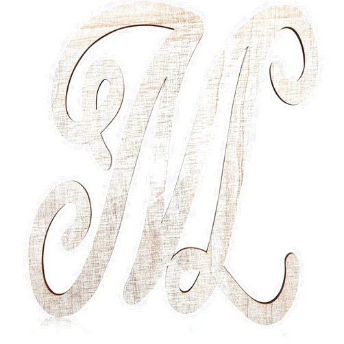 Bright Creations 13-Inch Unfinished Wooden Monogram Letter M, Rustic-Style Home Decor, Paintable Wood Alphabet Letters for Custom Signs, Party Decorations, Crafting and Art Supplies
