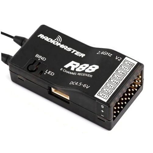 Xiangtat RadioMaster R81 R84 R86 R86C R88 R161 R168 2.4GHz Over 1KM SBUS Nano Receiver Compatible FrSky D8 TX16S Support Return RSSI (R88 V2 8CH Receiver)