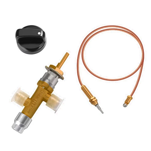 WADEO Low Pressure LPG Propane Gas Fireplace Fire Pit Flame Failure Safety Control Valve Kit, Low Pressure Propane Fire Pit Replacement Part with 3/8