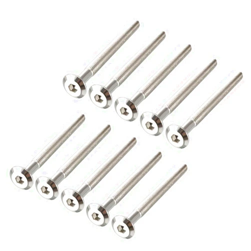 uxcell M6x70mm Furniture Bolts Hex Socket Screws Fastener 48mm Thread Length 10pcs