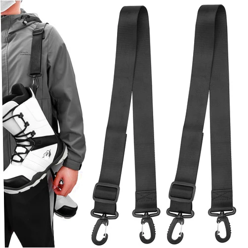 MOPHOEXII 2 Pack Ski Boot Carrier Straps, Adjustable Shoulder Sling, Skates Carry Leash, Roller Skate Leash for Skiing