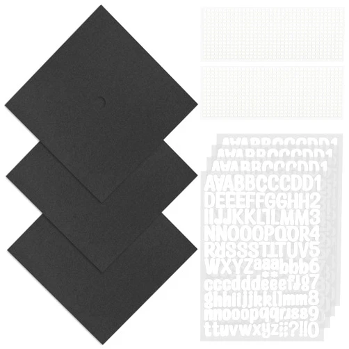 SINSETU Graduation Cap Decorations, 4 Sheets White Alphabet Stickers with 2 Pcs Self Adhesive Pearl Diamond Sticker and 3 Pcs Black Glitter Paper, Letters Numbers Kit for Mailbox, DIY Craft, Decoration Arts