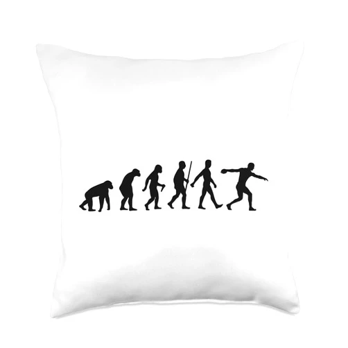 Best Discus Thrower Gift Track And Field Sports Funny Design Track and Field Discuss Throw Pillow, 18x18, Multicolor