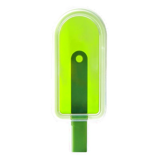 Generic Food Grade Silicone Ice Cream Mold, Popsicle modls with Lid, Mini Ice Cream Maker, Frozen Ice Popsicle Maker-BPA Free (Green)