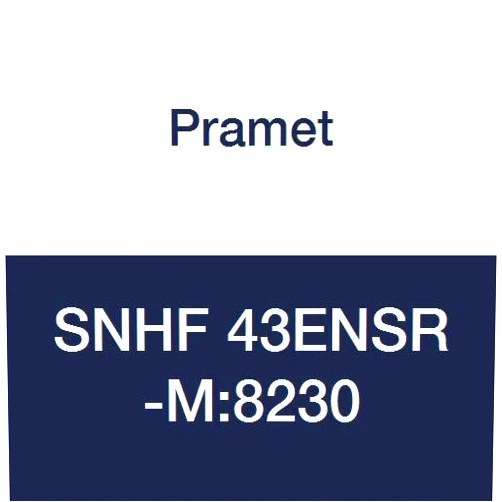 Pramet SNHF 43ENSR-M:8230 Multi-Material (P30,M30,K30) Carbide Milling Insert, Positive Geometry PVD, 90 Degree Square, Gold (Pack of 10)