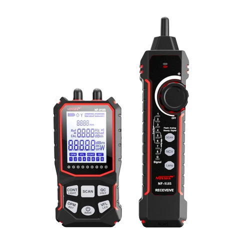 NOYAFA NF-918S Network Cable Tester with 6 wavelength Optical Power Meter, Cable Toner Ethernet Cable Tester RJ45 Network Tester with 10mw Visual Fault Locator, PoE Tester Network Tools