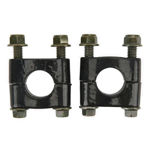 Asixxsix 7/8 Inch 22 mm Motorcycle Handlebar Risers, 2 Pcs Universal Handlebar Clamp Stable Durable 7/8 Handlebar Risers 6063 T6 Aluminum Mini Bike Handlebar Risers for ATV Dirt Bike (Black)