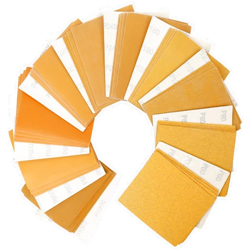 LotFancy 1/4 Sheet Sandpaper for Palm Sander, 50PCS 60 80 120 180 240 320 400 600 800 1000 Grit Sanding Sheets Assortment, Hook and Loop Sand Paper for Car and Wood, 5.5”x 4.5”