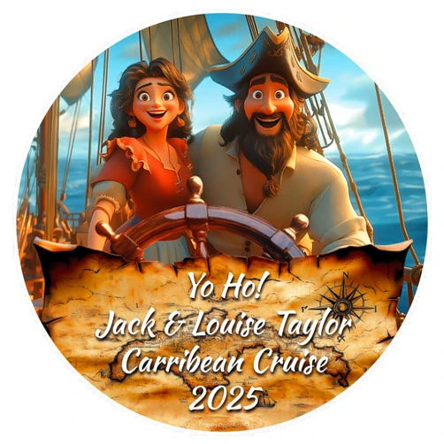 TROPHYDEPOT Personalized Pirate Couple Cruise Door Decoration Magnet, Custom Personalized Inscriptions Including Names, Occasions, Dates, Quotes or Anything That captures The Essence of Your Cruise