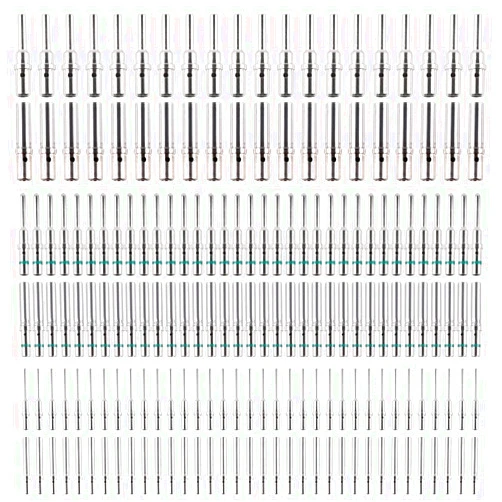 JRready ST6289 Deutsch Solid Contact Kit Barrel Style Contacts Size 12 16 20 Male Female Terminals for DTP,DT,DTM,HD10,HD30,HDP20,DRC,DRB,DTHD,Jiffy Splice Series Connectors