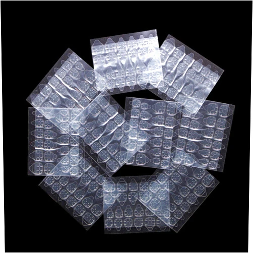 Ivtor 10 Sheets Waterproof Breathable Jelly Double Sided Nail Adhesives,Press on Nails Sticky Tabs Nail Glue Sticker