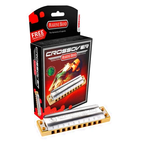 Hohner Marine Band Crossover Harmonica in Chrome - Key of Bb