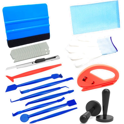 Spanno Tools Spanno Vinyl Wrap Tool Kit with Vinyl Squeegee Magnets Holder Vinyl Cutter Edge Trimming Tools for Window Tint Car Flim Installation