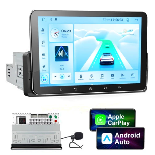 Cogamichi Single Din Touchscreen Radio: 7 Inch Android 12 Single Din Car Stereo Wireless CarPlay - Android Auto Head Unit Touch Screen with BT, WiFi, in -Dash GPS Navi, EQ, AM/FM, SWC, MIC, 2+32GB