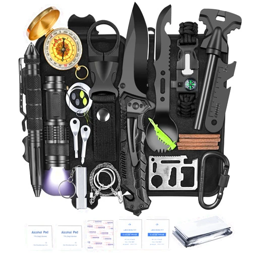 LeadNear 35 in 1 Survival Kit, Gifts for Dad Men Husband, Powerful Survival Gear and Equipment, Birthday Gifts for Him Teen Boy Boyfriend, Upgraded Cool Gadgets for Camping, Hiking, Hunting, Fishing
