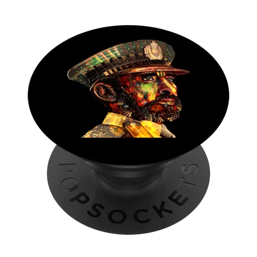 Visionary Emperor Selassie Ethiopian Visionary Emperor Haile Selassie Rasta Jamaican PopSockets Swappable PopGrip