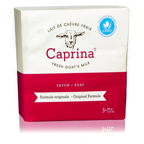 Caprina by Canus Fresh Goat's Milk Soap, Original, 3 bars 3.2 Ounces each
