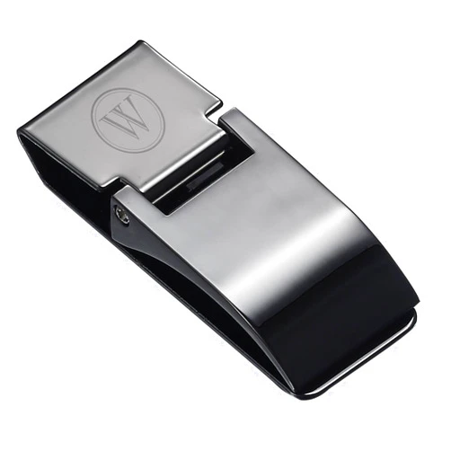 Visol Calvin Stainless Steel Hinged Money Clip - Gunmetal