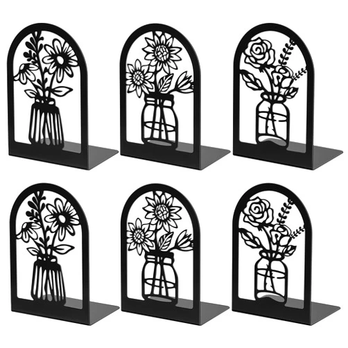Umikk Book Ends for Kids Books, Bookends for Shelves, Vase Bookends for Heavy Books, Vase Book Ends for Shelves Decorative, Book Holder for Home Office
