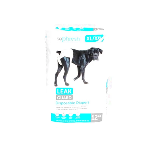So Phresh Leak Guard Disposable Pet Diapers Medium Count of 12