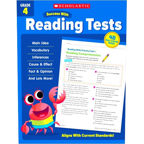 Scholastic Teaching Resources Scholastic Success with Reading Tests Grade 4 Workbook