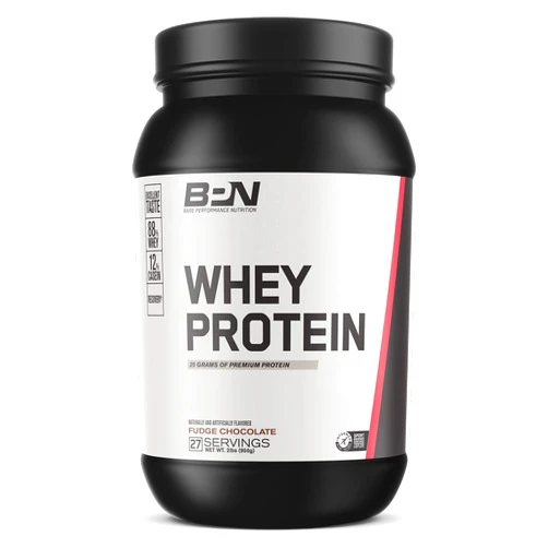 BARE PERFORMANCE NUTRITION, BPN Whey Protein + Casein Protein Powder Blend, Fudge Chocolate, 25g Protein per Serving Supports Lean Muscle Recovery, 27 Servings, Third Party Tested