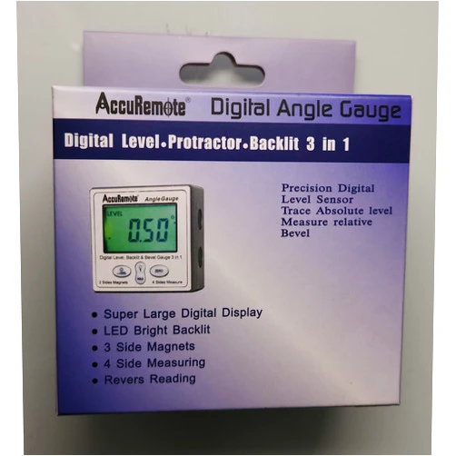 IDEA Engineering AccuRemote Back-lit Digital Angle Cube Gauge with LCD Display 35-222-9